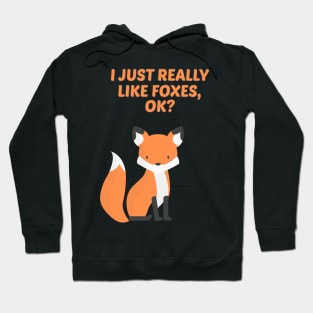 Funny Fox Gift I Just Really Like Foxes Ok Hoodie